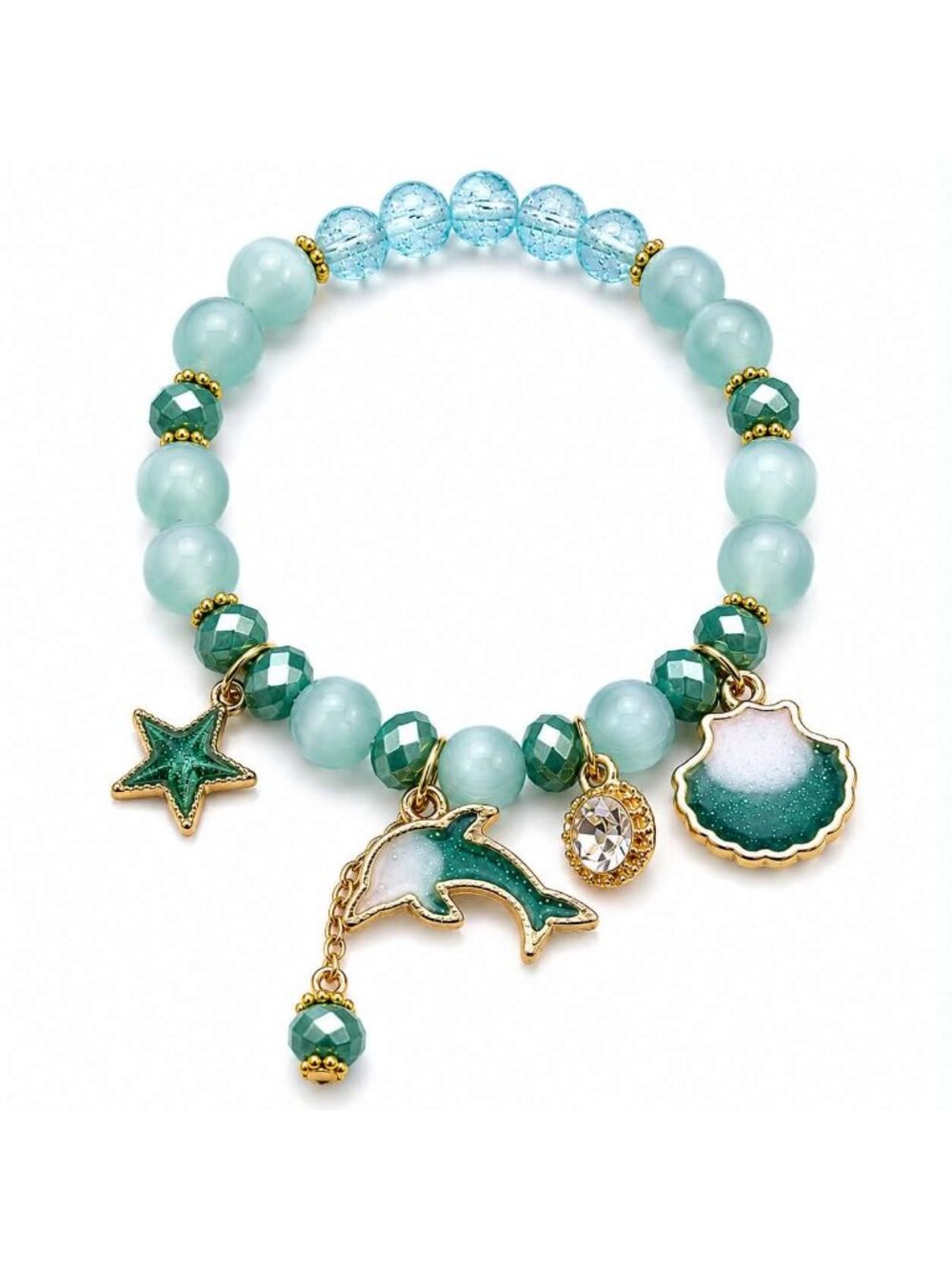 Ocean Breeze Dolphin Charm Bracelet